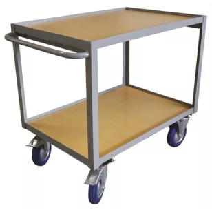 Servante 2 plateaux bois - 2 Dimensions disponibles - 300 Kg Servante 2 plateaux bois - 2 Dimensions disponibles - 300 Kg Visuel